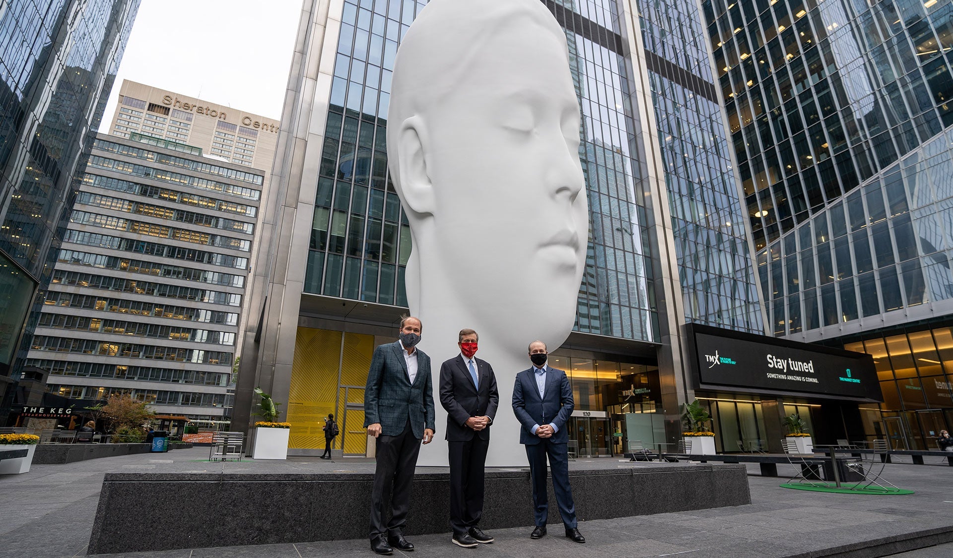 LEGACY3 Development Group unveils Dreaming, a landmark three-storey Jaume Plensa Sculpture in the heart of Toronto's Financial District